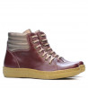 Botines mujer 3310 burdeos combinado