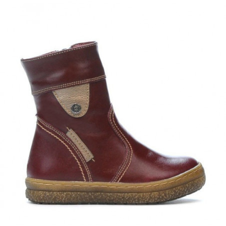 Botines para niños pequeños 34c burdeos+cobre