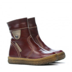 Botines para niños pequeños 34c burdeos+cobre