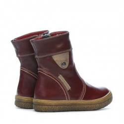 Botines para niños pequeños 34c burdeos+cobre