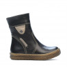 Botas para niños pequeños 34c negro+cobre