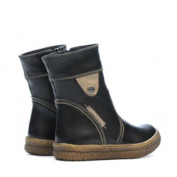 Botas para niños pequeños 34c negro+cobre