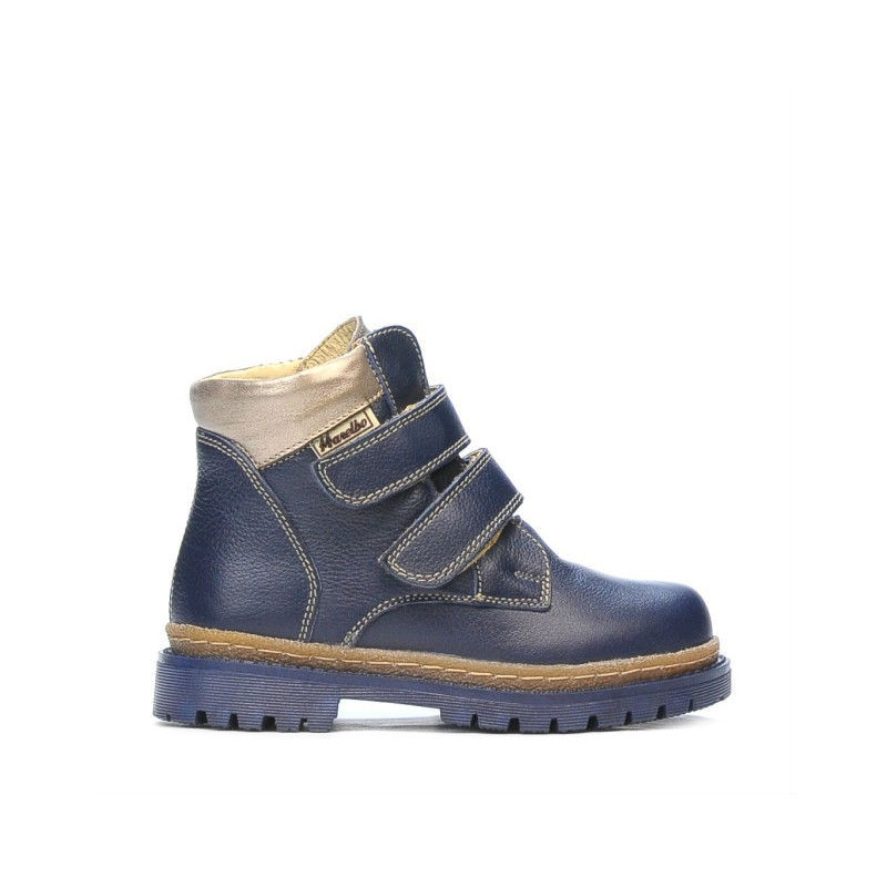 Botas para niños pequeños 37c índigo+bronceado
