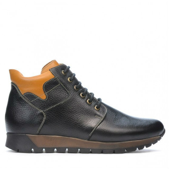 Botas hombres 495 negro+marrón