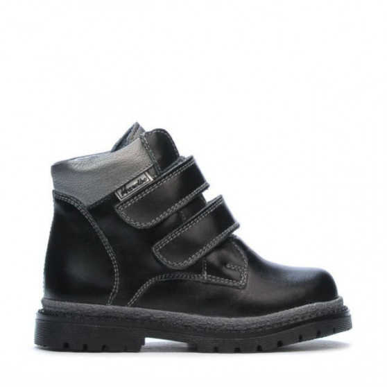 Botas para niños pequeños 37c negro+plateado