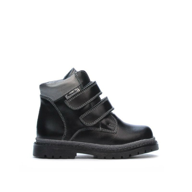 Botas para niños pequeños 37c negro+plateado