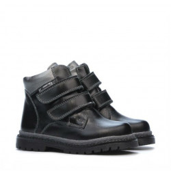 Botas para niños pequeños 37c negro+plateado