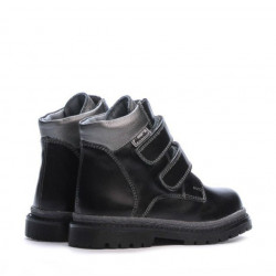Botas para niños pequeños 37c negro+plateado