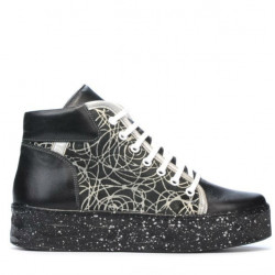 Botines de mujer 3311 negro combinado