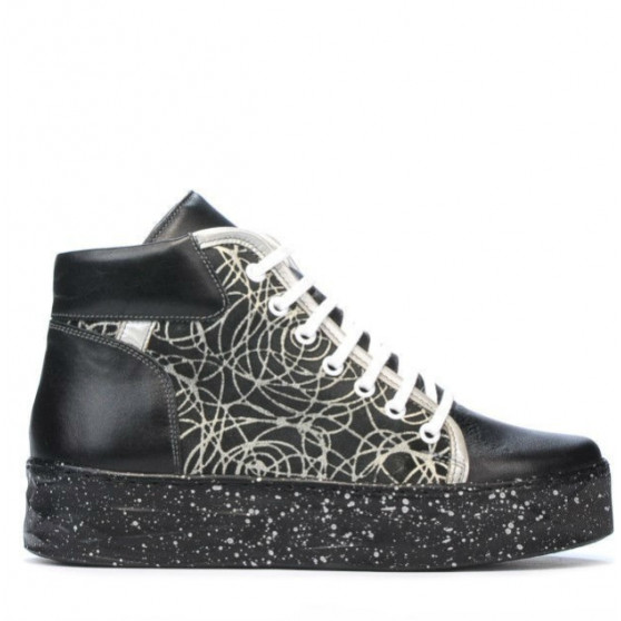 Botines de mujer 3311 negro combinado