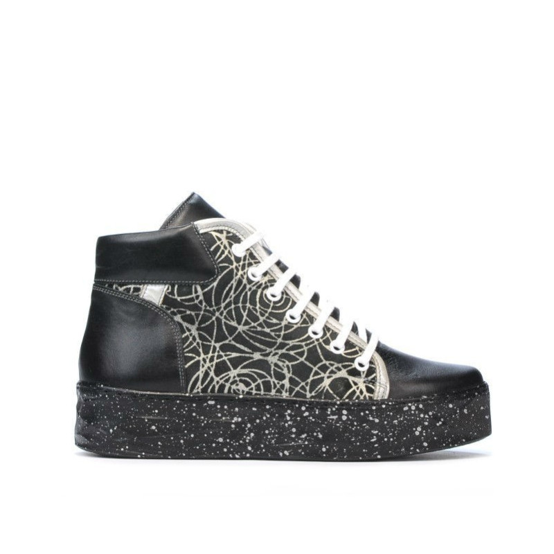Botines de mujer 3311 negro combinado