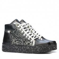 Botines de mujer 3311 negro combinado