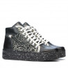 Botines de mujer 3311 negro combinado