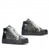 Botines de mujer 3311 negro combinado
