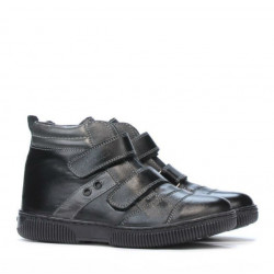 Botines para niños 3207-1 negro+gris