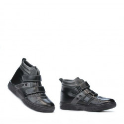 Botines para niños 3207-1 negro+gris