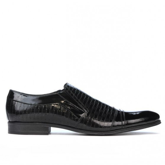 Zapatos elegantes 796m charol negro combinado