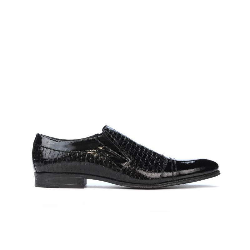 Zapatos elegantes 796m charol negro combinado