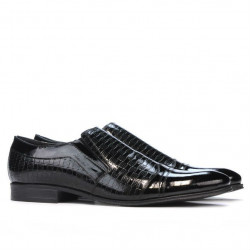 Zapatos elegantes 796m charol negro combinado