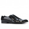 Zapatos elegantes 796m charol negro combinado