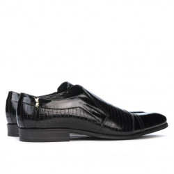 Zapatos elegantes 796m charol negro combinado