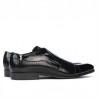 Zapatos elegantes 796m charol negro combinado