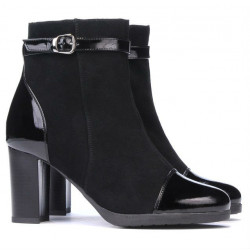 Botines mujer 1165 negro antílope combinado