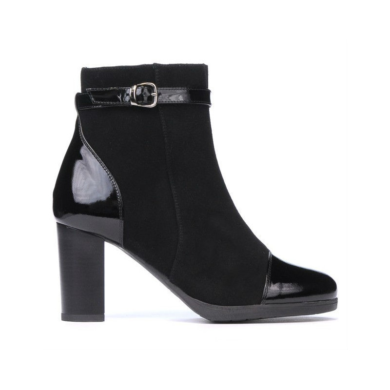 Botines mujer 1165 negro antílope combinado