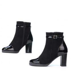 Botines mujer 1165 negro antílope combinado