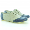 Zapatos casuales de mujer 186 índigo+beige