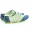 Zapatos casuales de mujer 186 índigo+beige