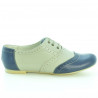 Zapatos casuales de mujer 186 índigo+beige