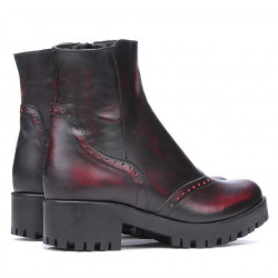 Botines mujer 3314 a rojo