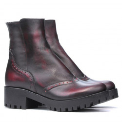 Botines mujer 3314 a rojo