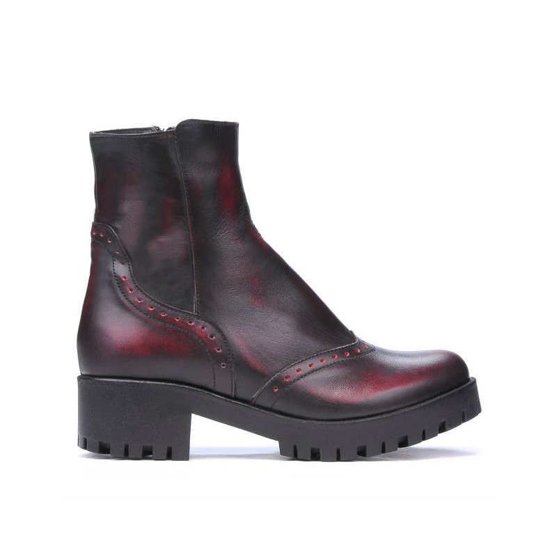 Botines mujer 3314 a rojo