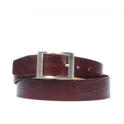 Cinturón de mujer 02m croco burdeos