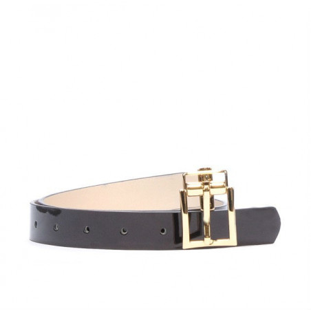 Cinturón de mujer 02m bicolor cs charol burdeos+beige