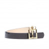 Cinturón de mujer 02m bicolor cs charol burdeos+beige