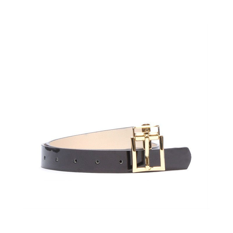 Cinturón de mujer 02m bicolor cs charol burdeos+beige