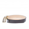 Cinturón de mujer 02m bicolor cs charol burdeos+beige