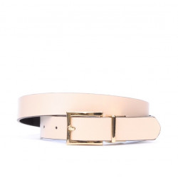 Cinturón de mujer 02m bicolor cs charol burdeos+beige