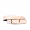 Cinturón de mujer 02m bicolor cs charol burdeos+beige