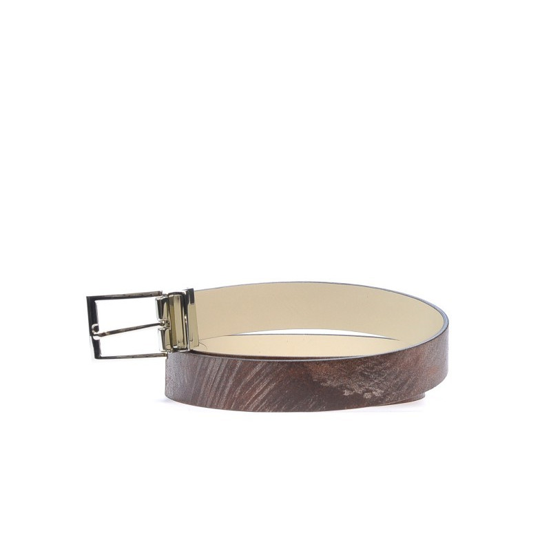 Cinturón de mujer 02m bicolor cs a marrón+beige