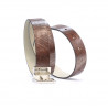 Cinturón de mujer 02m bicolor cs a marrón+beige