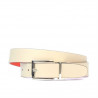 Cinturón de mujer 02m bicolor cs rojo+beige