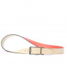 Cinturón de mujer 02m bicolor cs rojo+beige