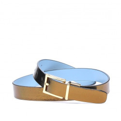 Cinturón de mujer 02m bicolor cs cobrizo+azul