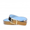 Cinturón de mujer 02m bicolor cs cobrizo+azul