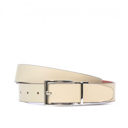 Cinturón de mujer 02m bicolor cs marrón+beige