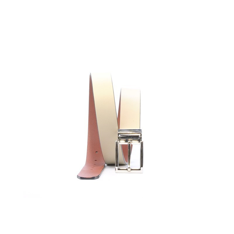 Cinturón de mujer 02m bicolor cs marrón+beige